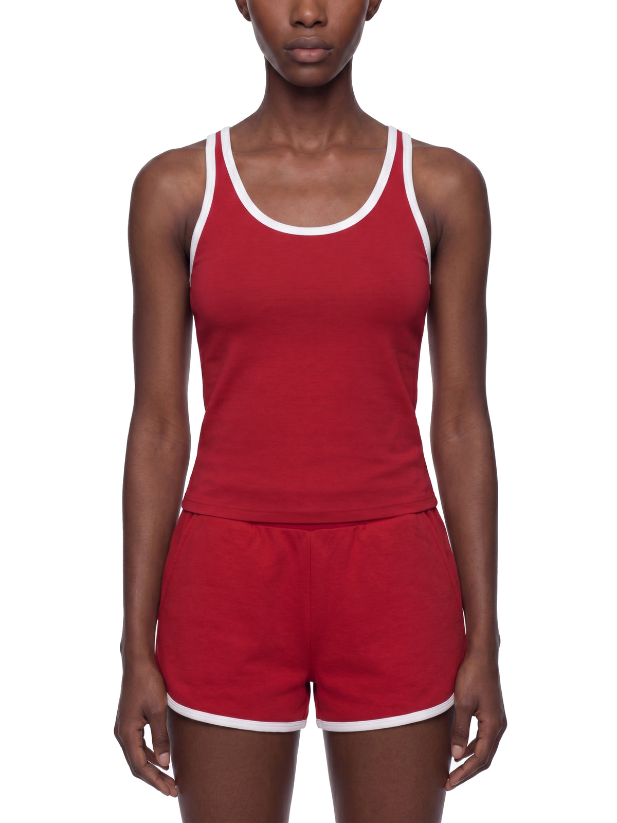 Women's Color Block Cropped Tank Top - WT0116-C001-V6