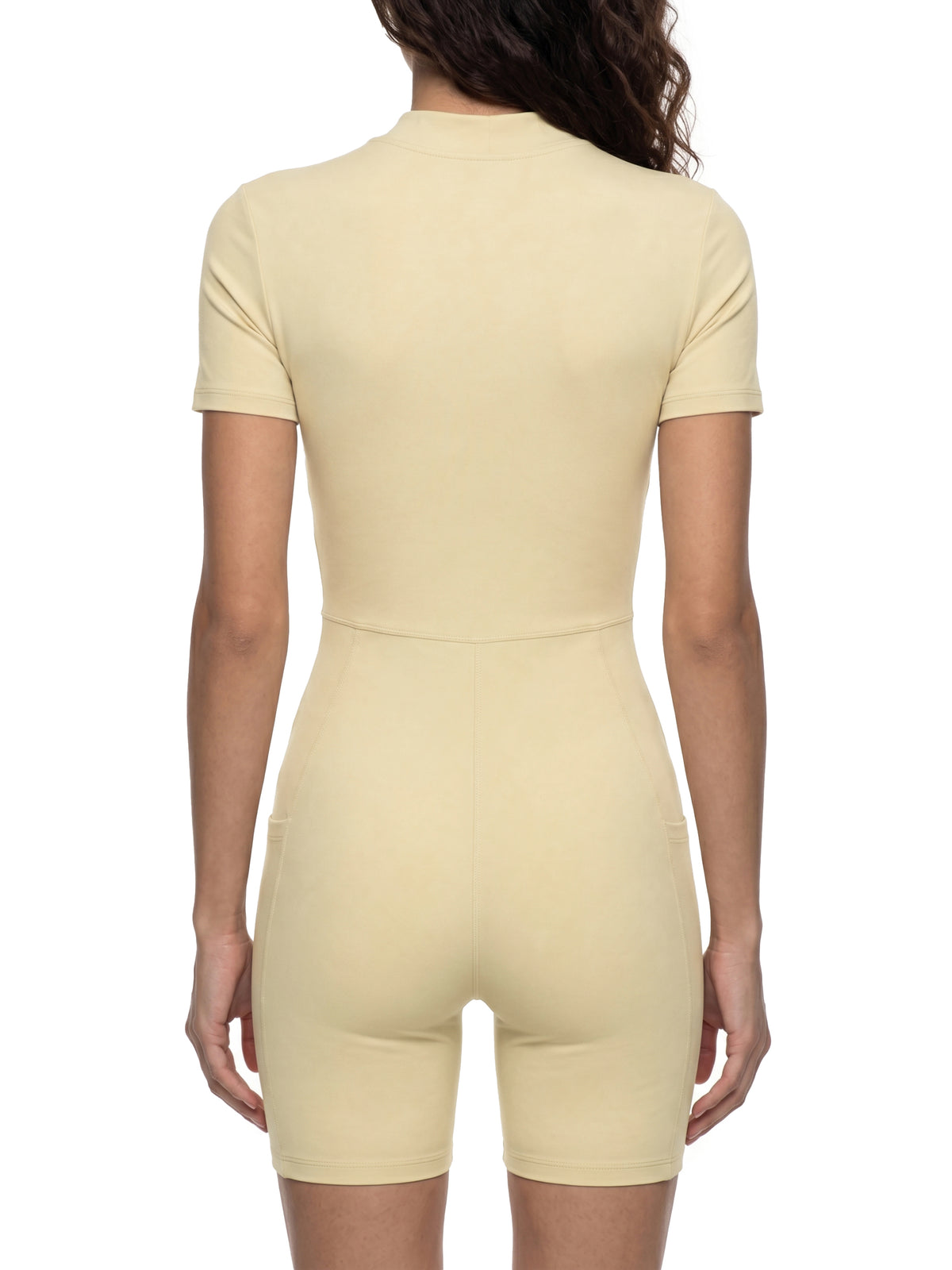 Women's Quarter-Zip Short Sleeve Romper - WO0012-O001-V2
