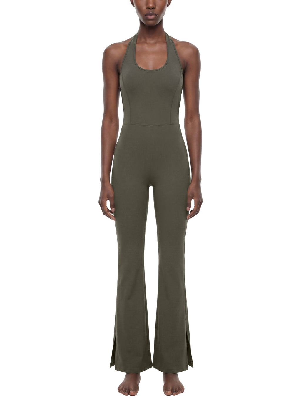 Women’s Halter Flared Jumpsuit - WO0013-P001-V2