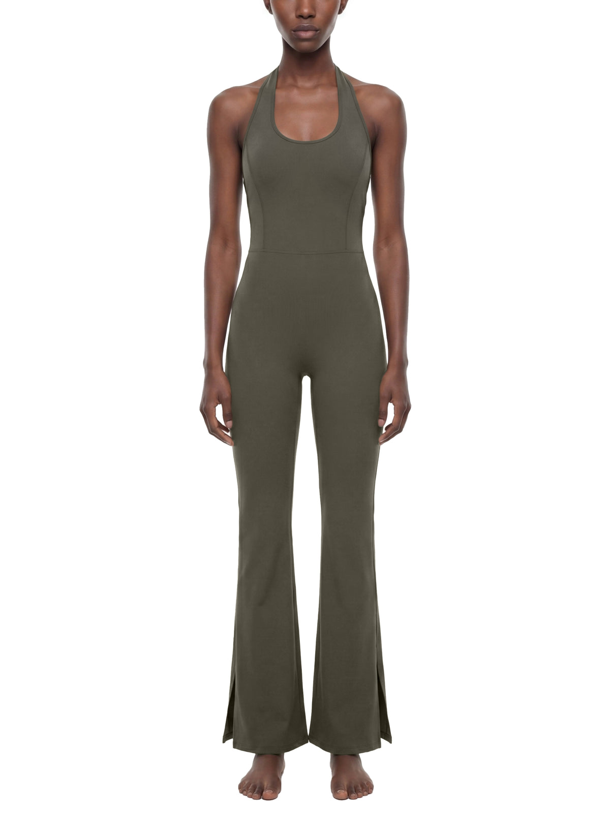 Women’s Halter Flared Jumpsuit - WO0013-P001-V2