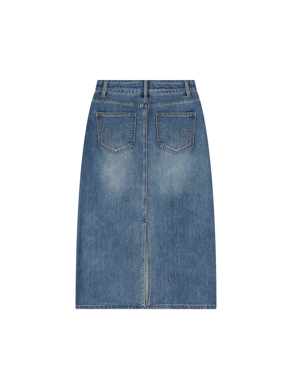 Women’s Vintage Wash Denim Skirt - WB0049-C001-V2