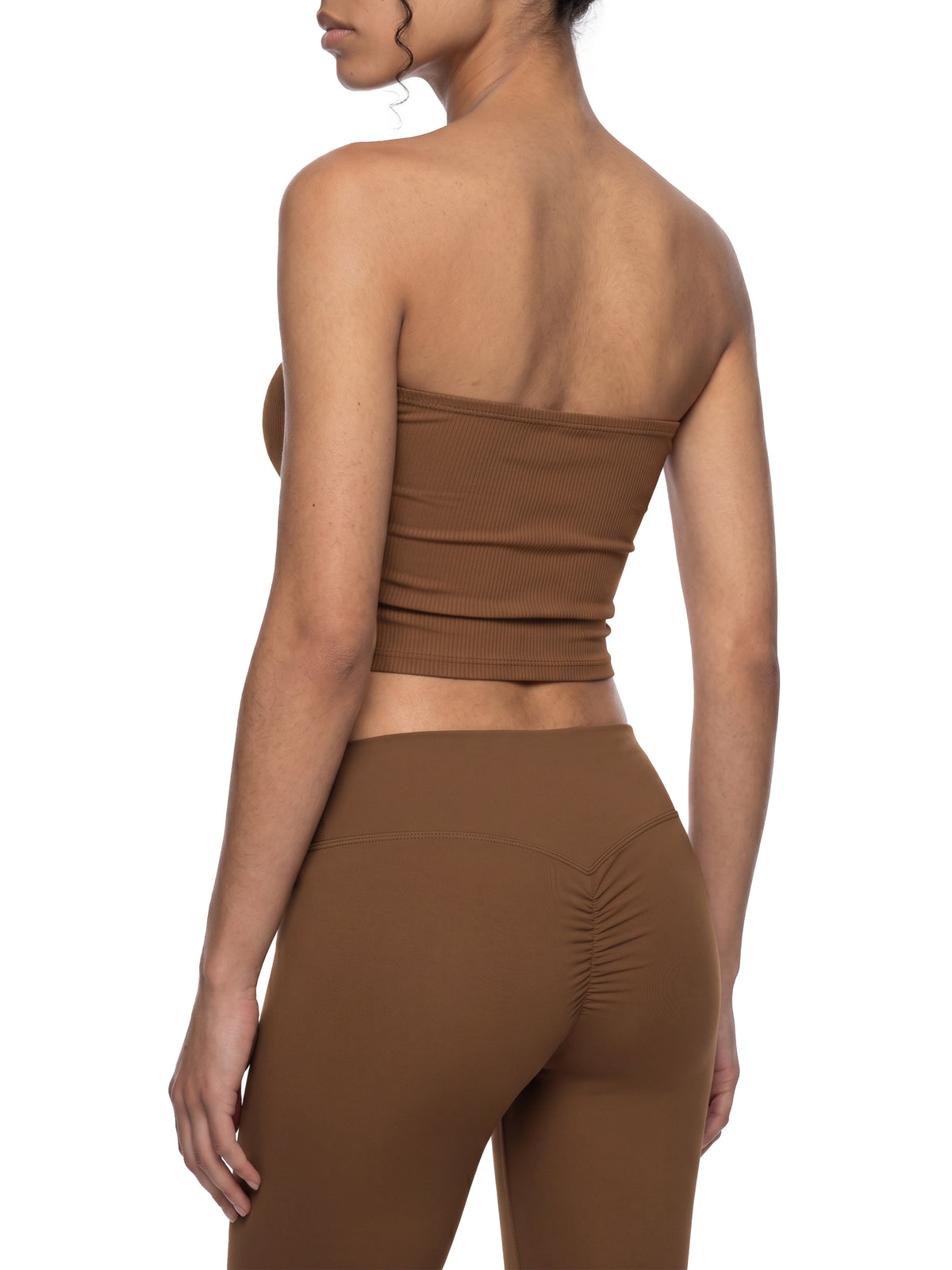 Women’s Ruched Cropped Yoga Tube Top - WT0141-O001-V2