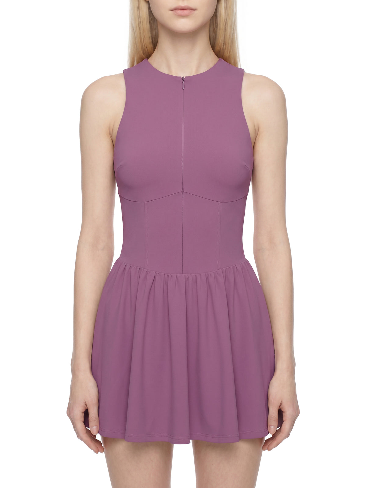 Women’s Ruched Sleeveless Full-Zip Dress - WO0015-O001-V2