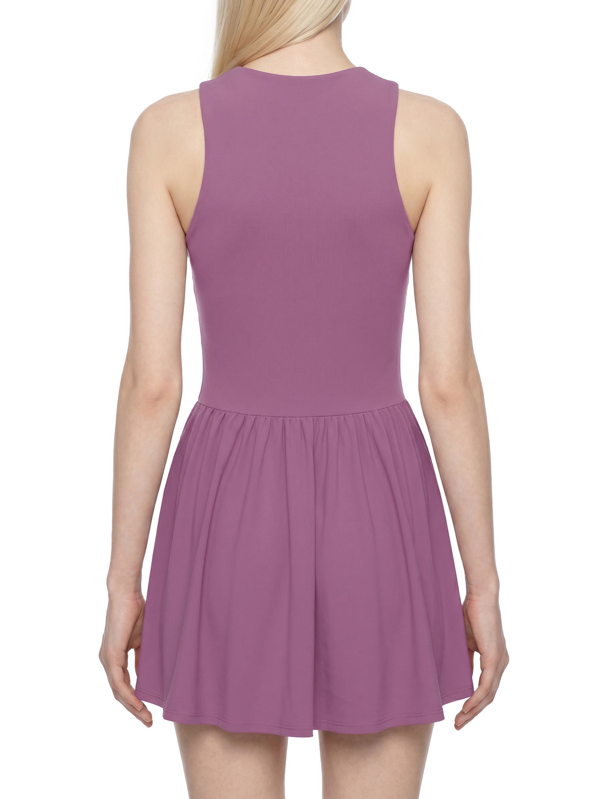Women’s Ruched Sleeveless Full-Zip Dress - WO0015-O001-V2