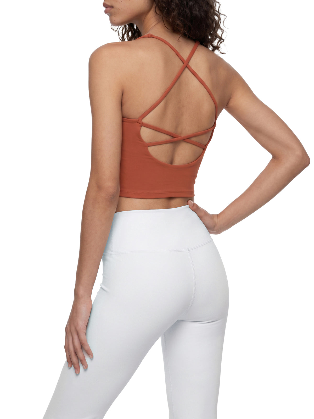 Women's Tight Halter Yoga Tank Top - WT0150-O001-V2