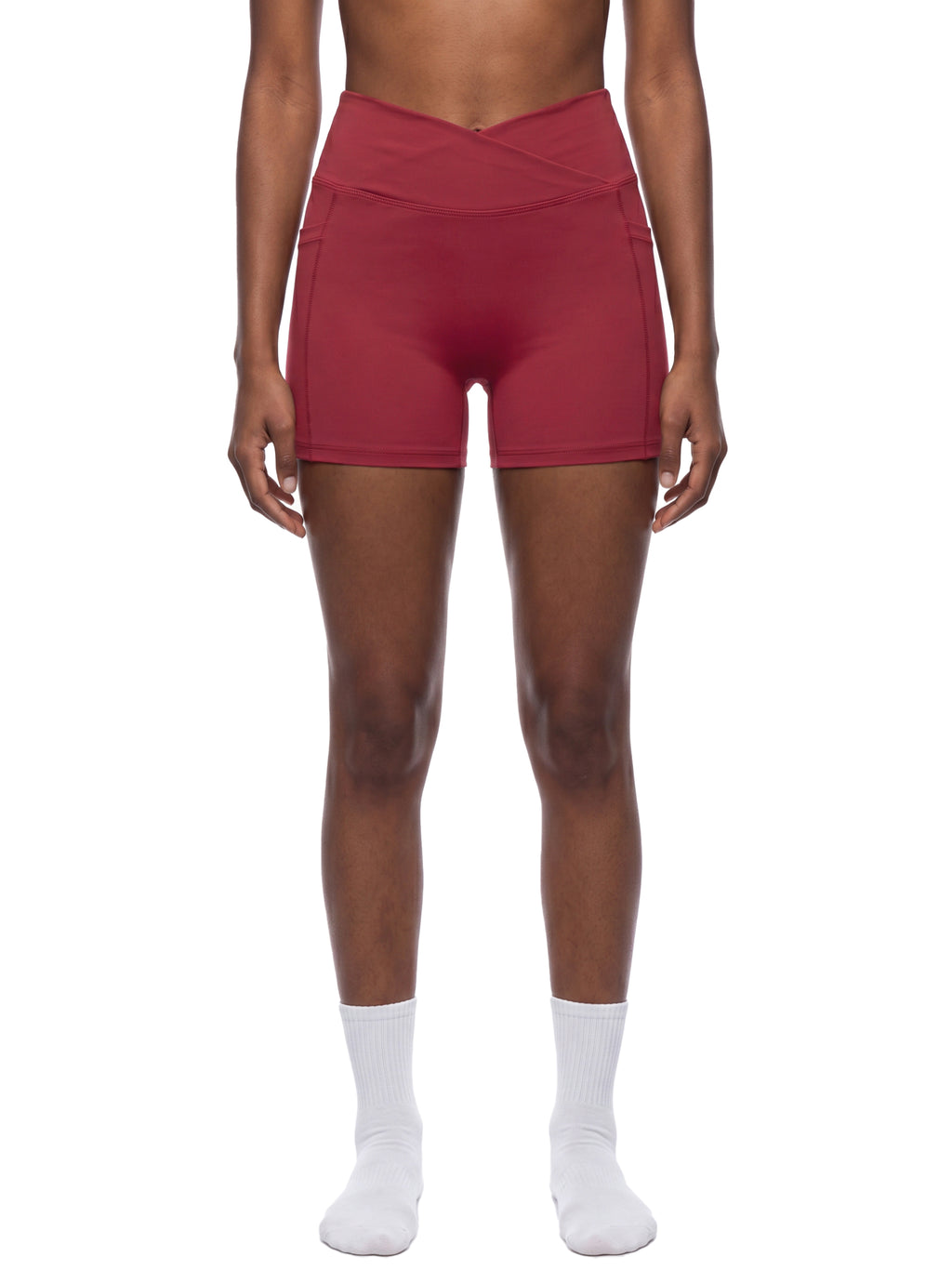 Women’s High Rise Pocket Yoga Shorts - WB0055-O001-V6