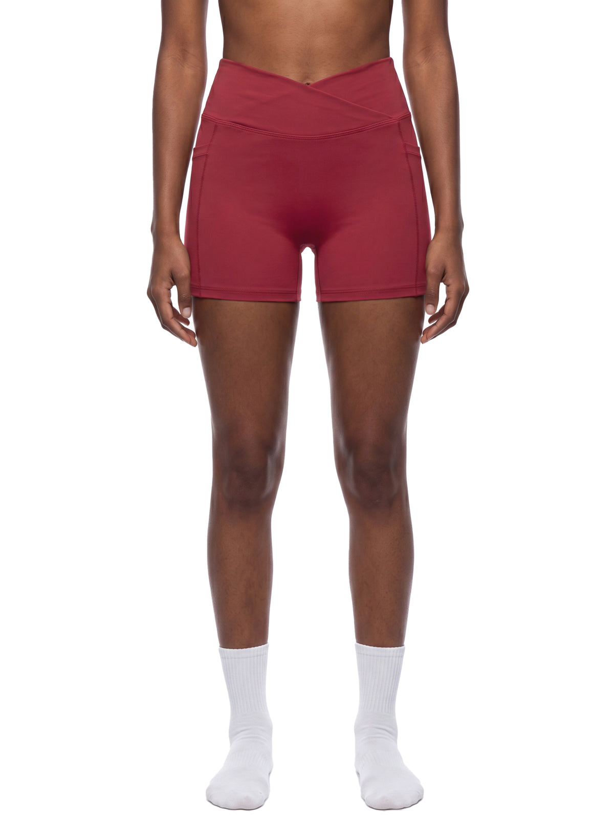 Women’s High Rise Pocket Yoga Shorts - WB0055-O001-V6