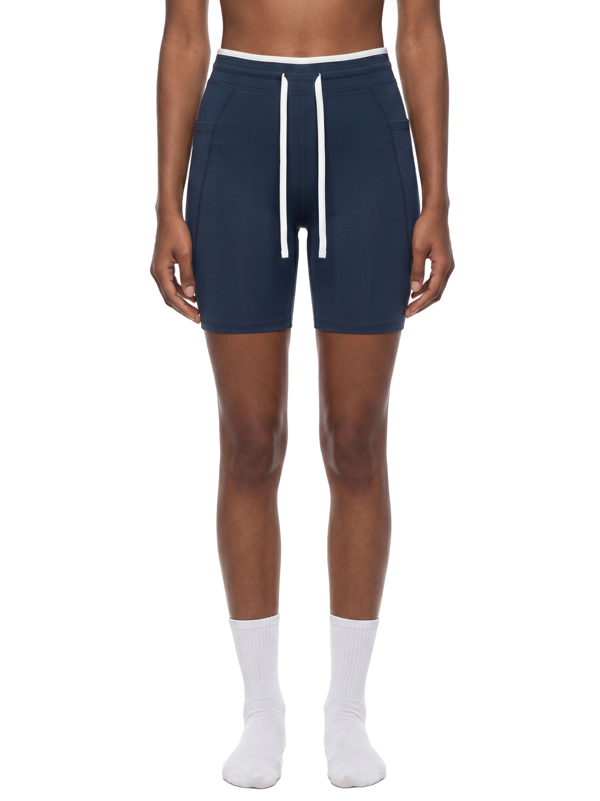 Women's High Rise Color Block Yoga Shorts - WB0062-P001-V2