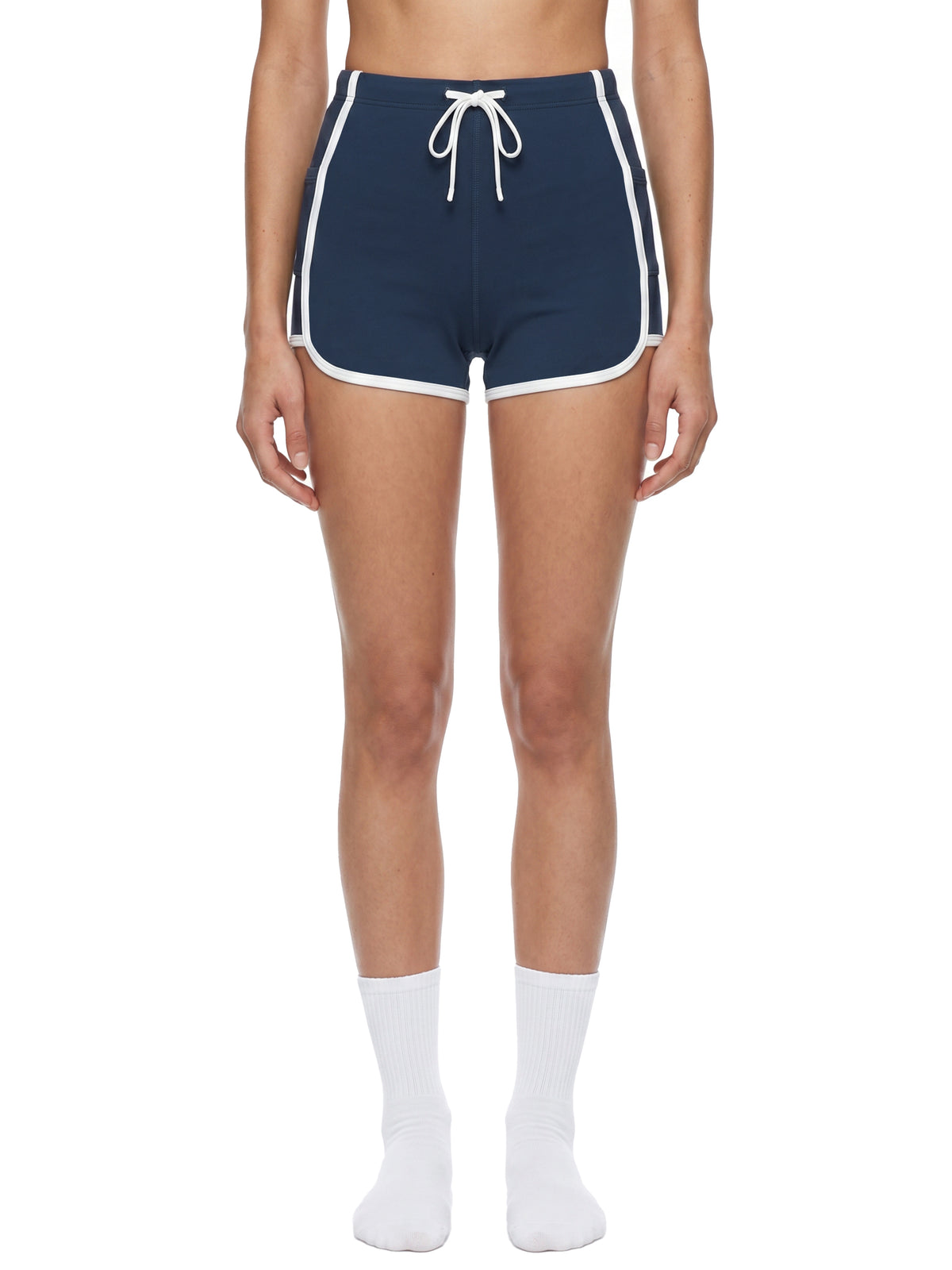 Women's High Waisted Ringer Yoga Shorts - WB0068-O001-V2