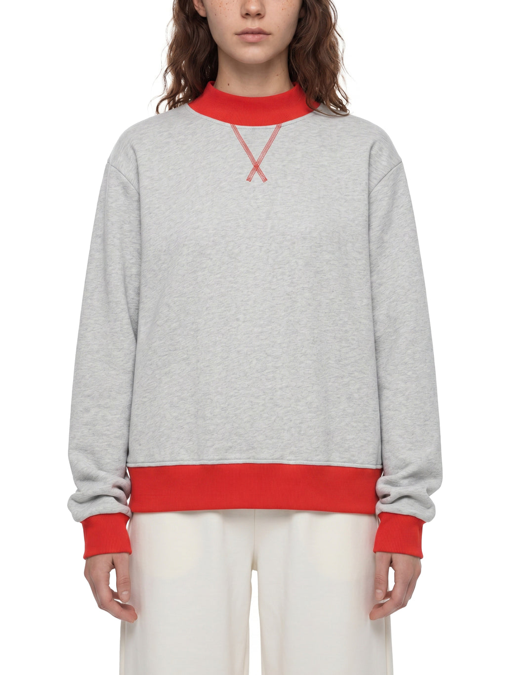 Women’s Mock Neck Crewneck Sweatshirt - WT0211-P001-V2