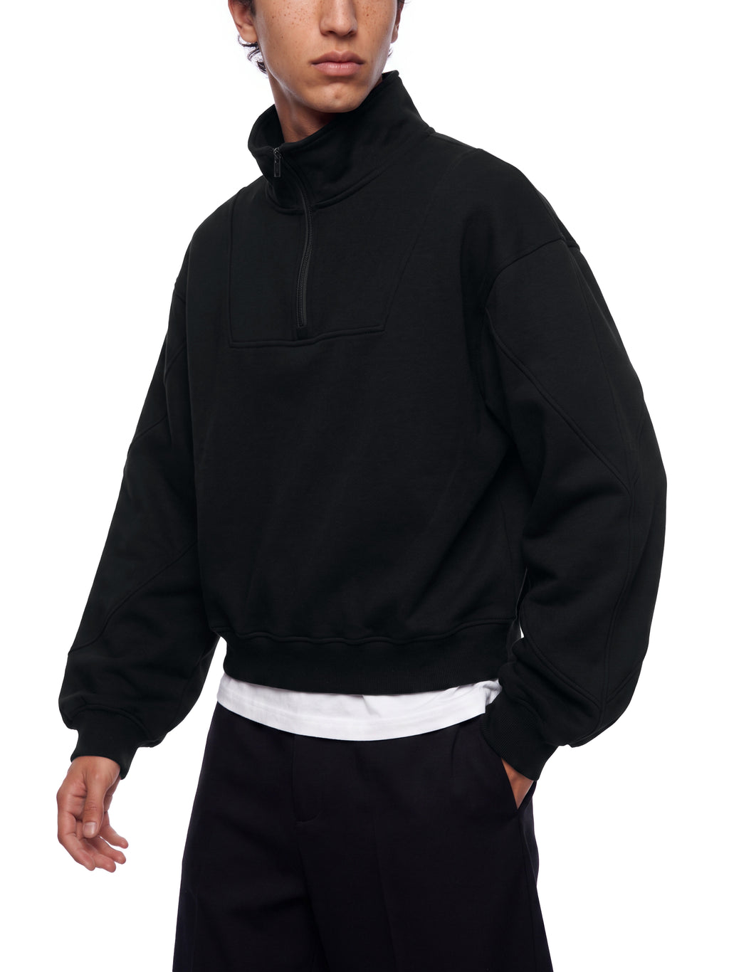 Women’s Loose Fleece Quarter-Zip Sweatshirt - WT0265-C001-V2