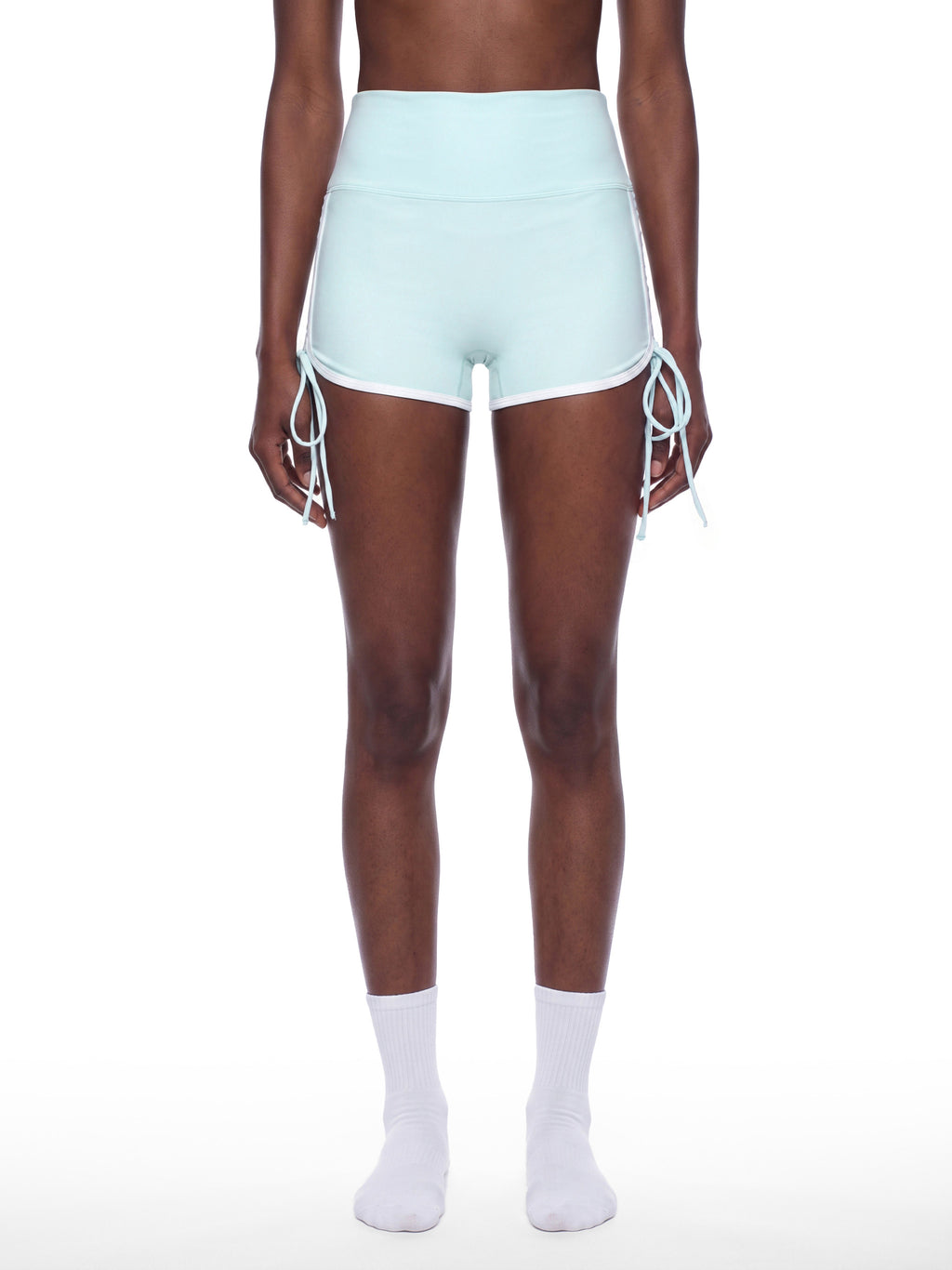 Women’s Color Block High Waisted Yoga Shorts - WB0104-P001-V2