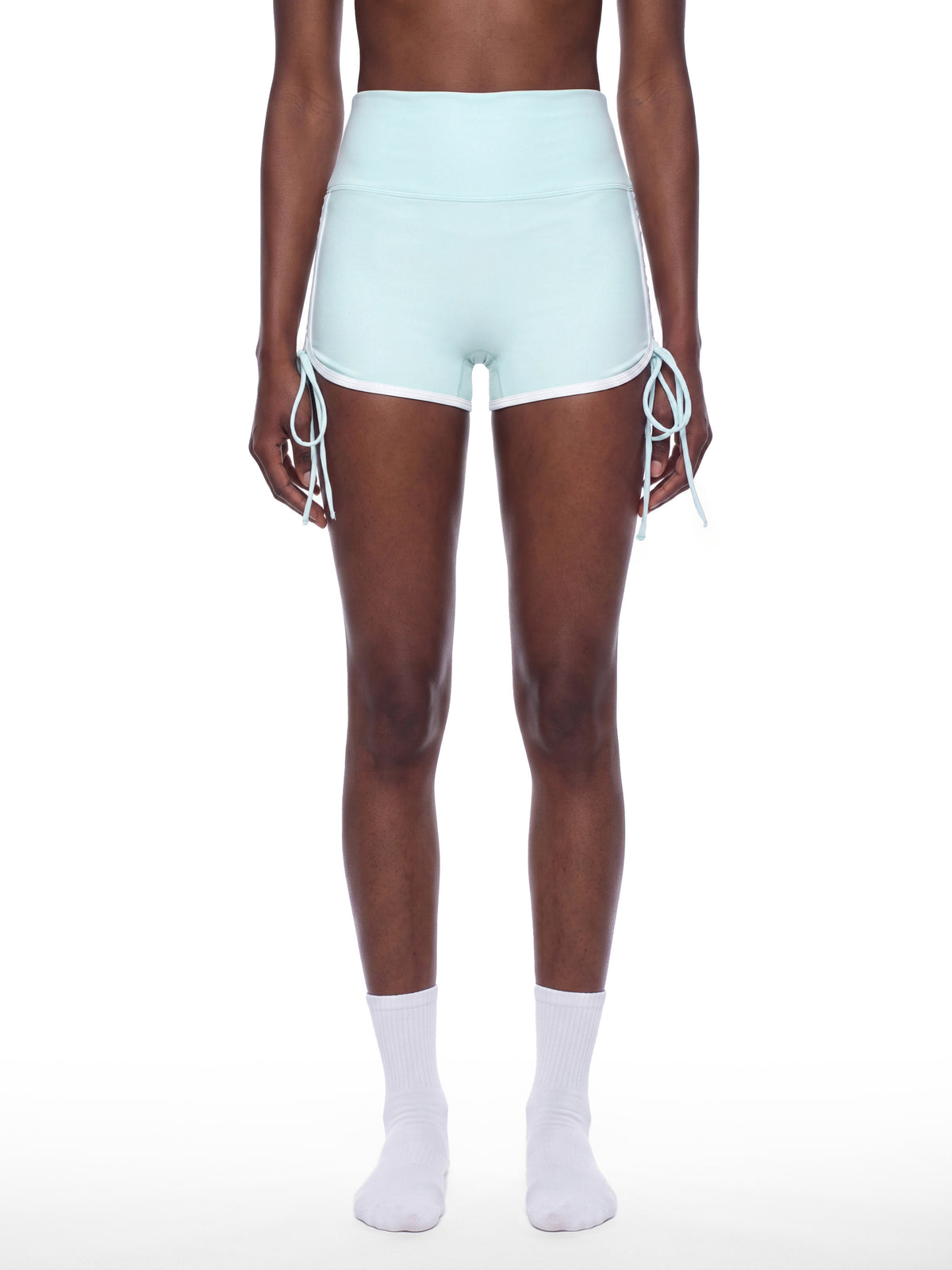 Women’s Color Block High Waisted Yoga Shorts - WB0104-P001-V2