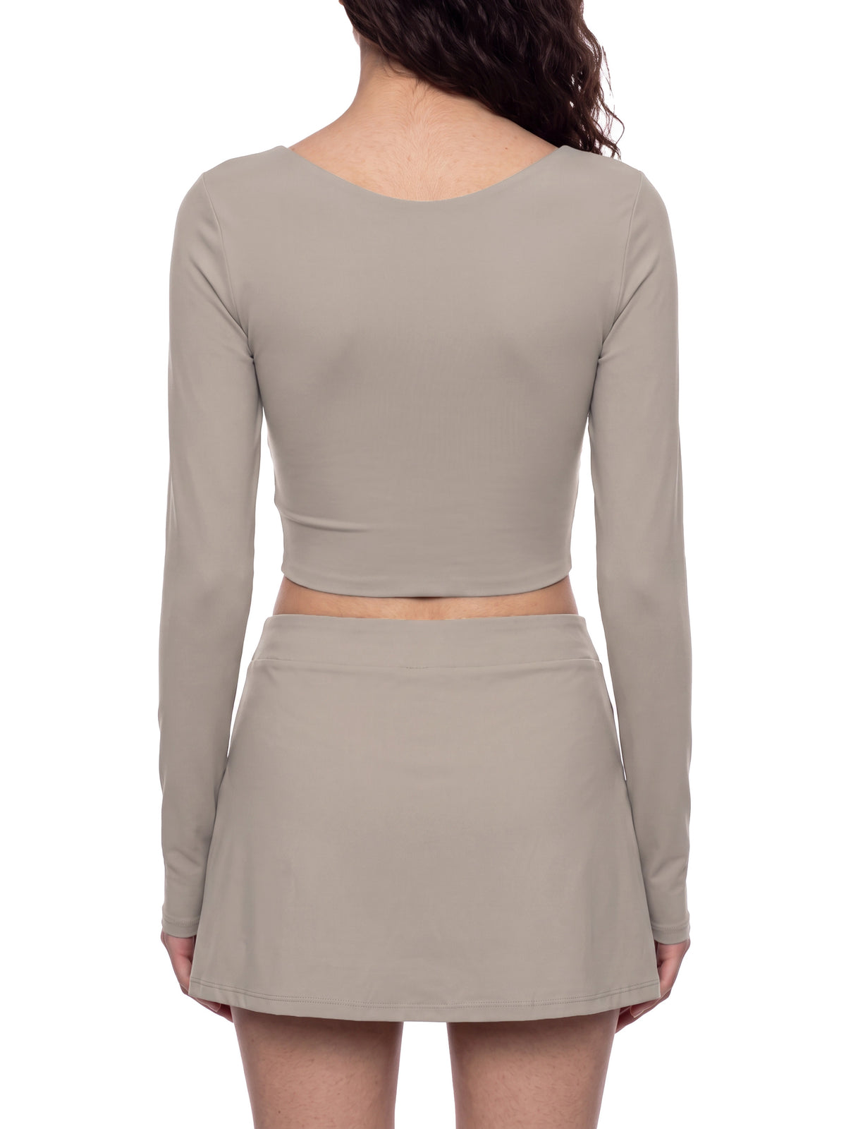 Women's Panelled Long Sleeve Yoga T-Shirt - WT0257-P001-V2