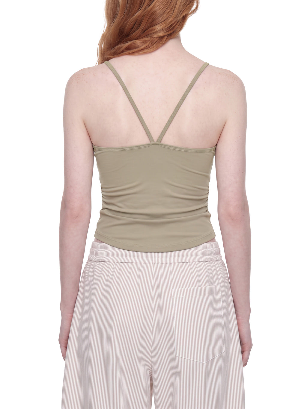 Women's Ruched Yoga Tank Top - WT0277-O001-V2