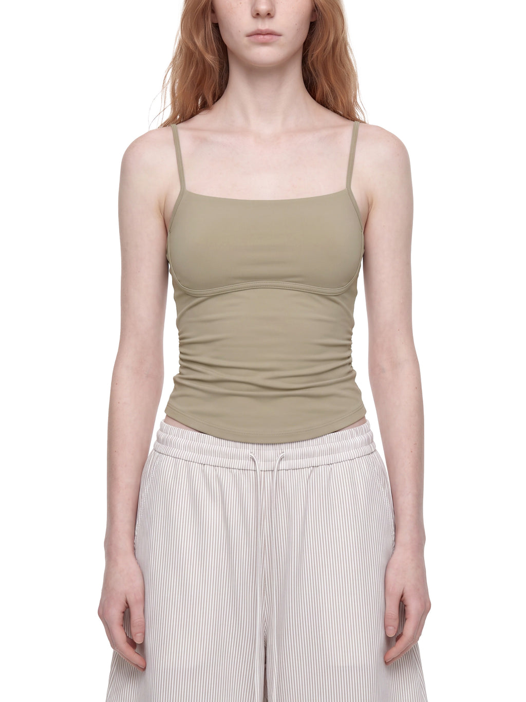 Women's Ruched Yoga Tank Top - WT0277-O001-V2