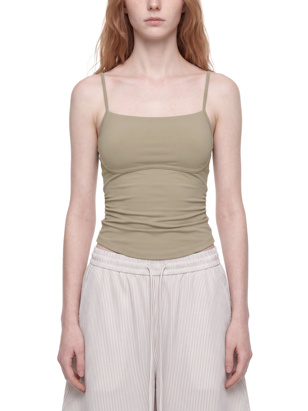 Women's Ruched Yoga Tank Top - WT0277-O001-V2