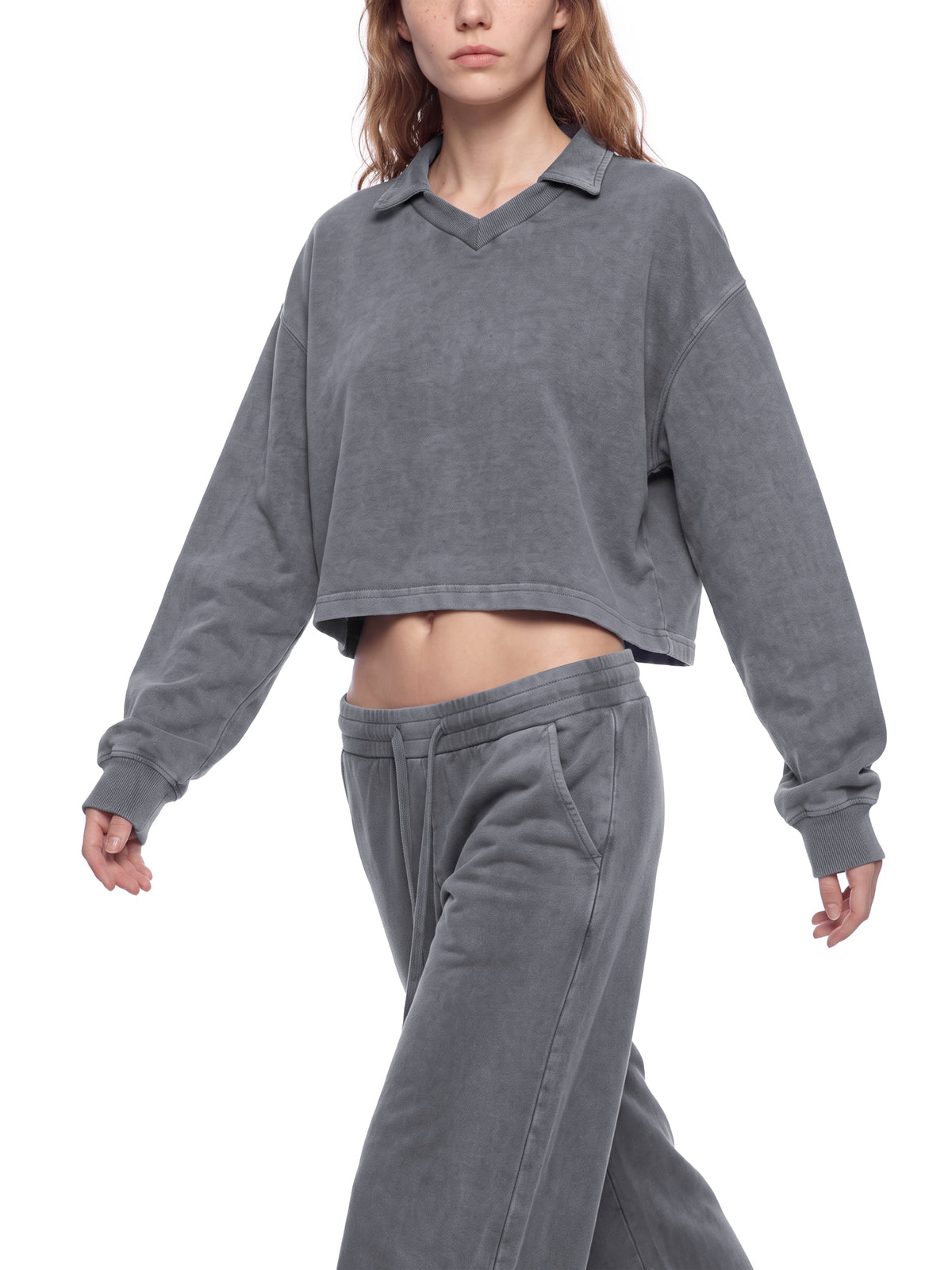 Women’s Vintage Wash Crop Sweatshirt - WT0264-C001-V2