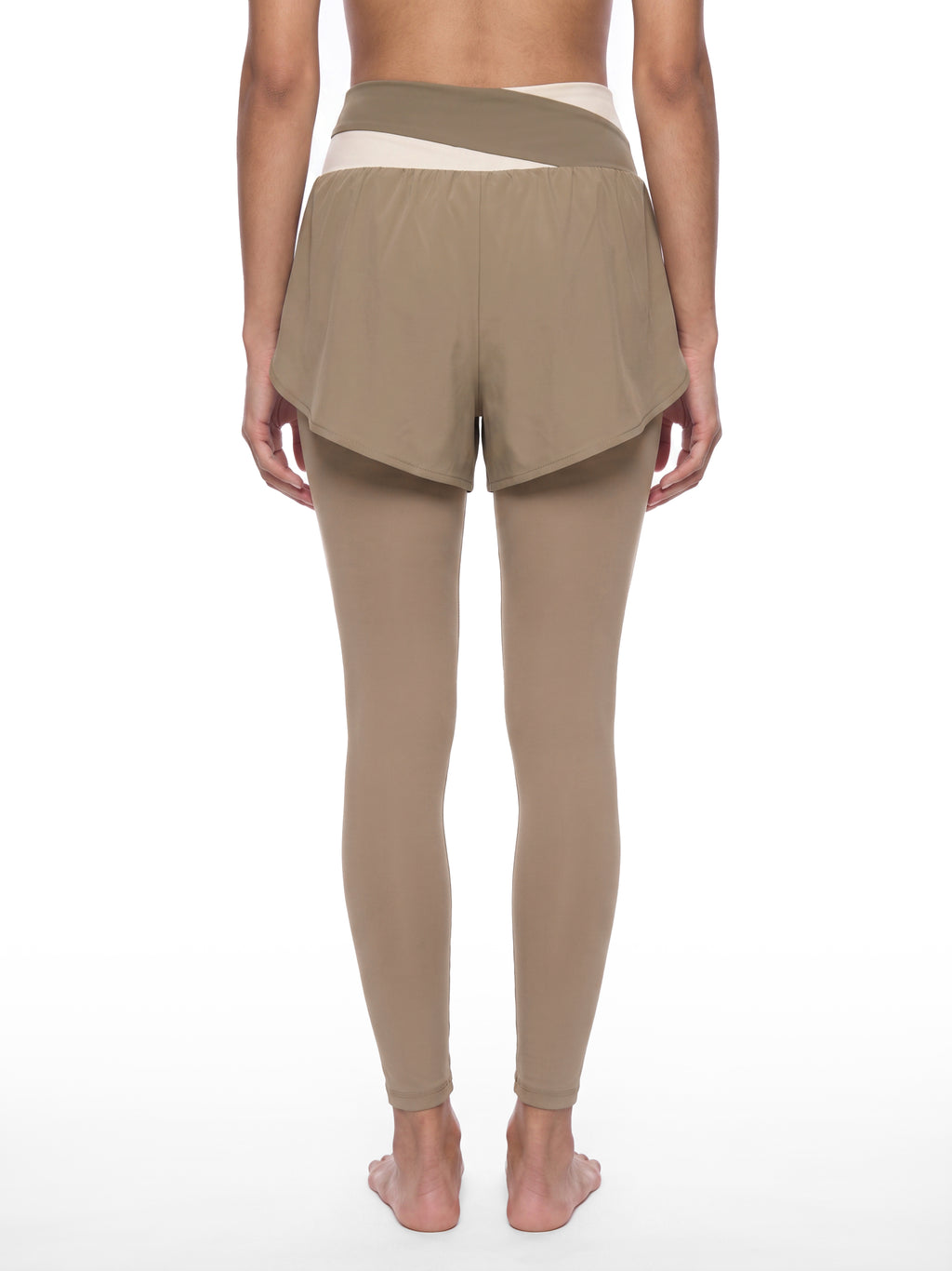 Women's Paneled High Waisted Yoga Leggings - WB0101-P001-V2