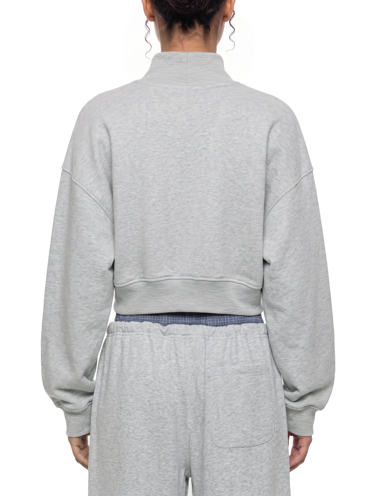 Women's Crop Mock Neck Sweatshirt - WT0280-C001-V2
