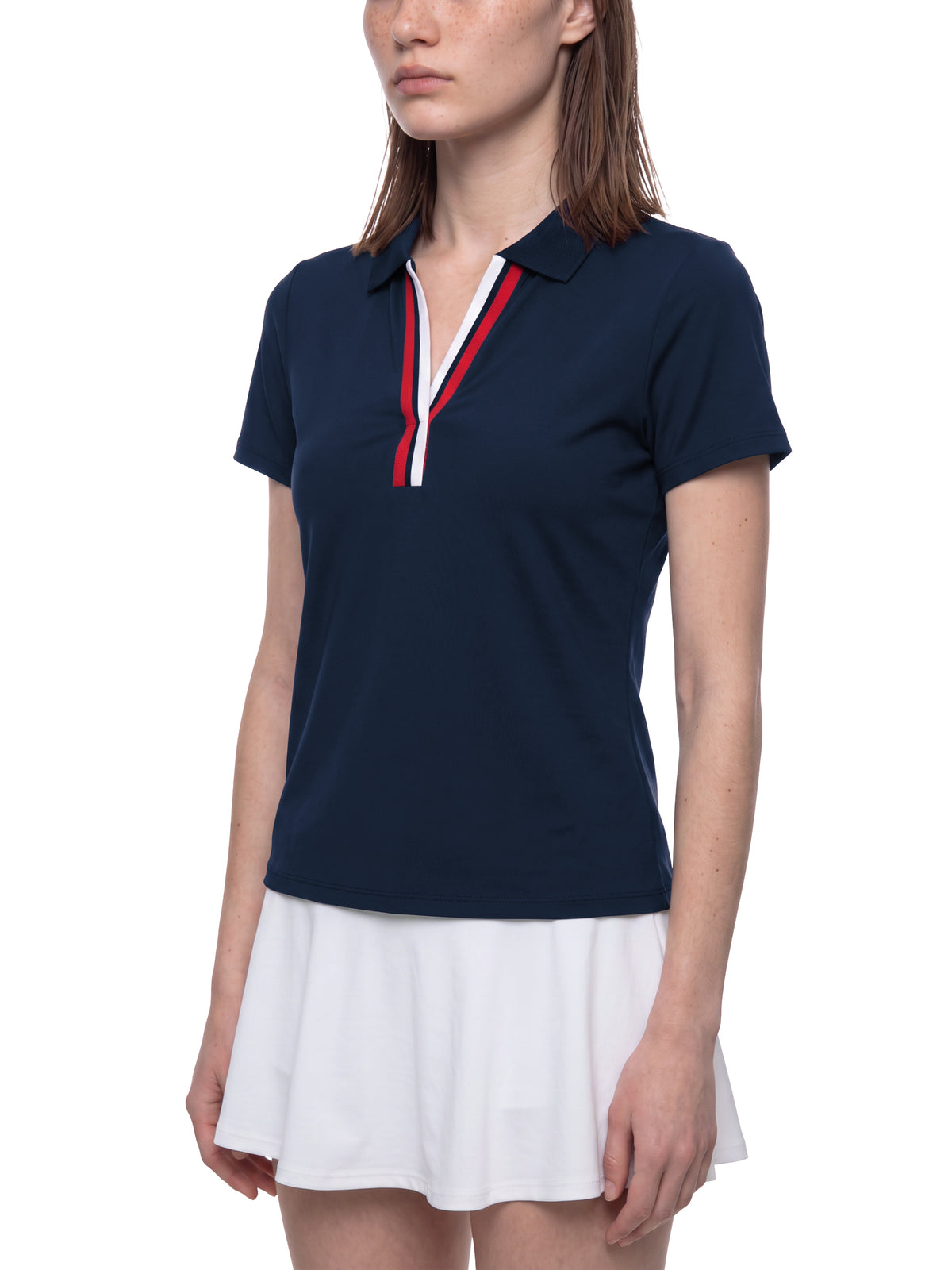 Women’s Color Block Polo Shirt - WT0233-O001-V2
