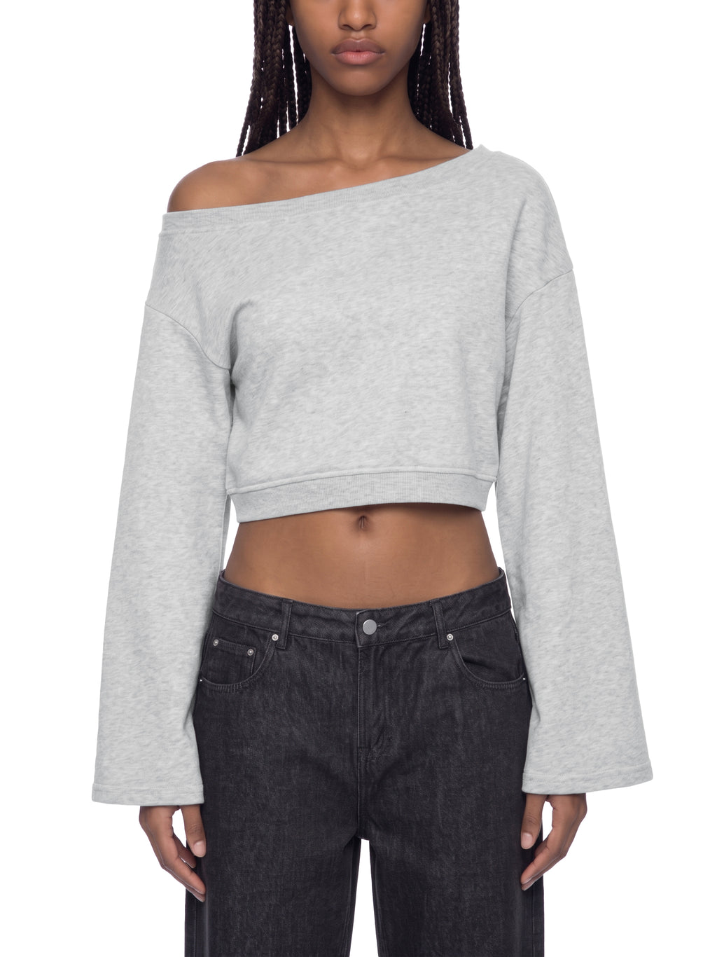 Women's Off-Shoulder Sweatshirt - WT0298-C001-V2